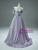Purple Off the Shoulder Beading Prom Dress