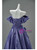 Purple Off the Shoulder Flower Prom Dress