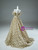 Champagne Print Off the Shoulder Prom Dress