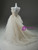 Champagne Tulle Straps Flower Prom Dress