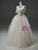 Champagne Tulle Straps Flower Prom Dress