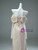 Champagne Satin Long Sleeve Pleats Prom Dress