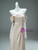 Champagne Satin Long Sleeve Pleats Prom Dress