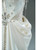 White Satin Strapless Beading Prom Dress