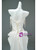 White Satin Strapless Beading Prom Dress