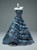 Blue Tulle Strapless Tiers Quinceanera Dress