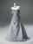 Silver Strapless Beading Prom Dress