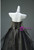 Black Tulle Strapless Beading Prom Dress