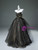 Black Tulle Strapless Beading Prom Dress