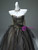 Black Tulle Strapless Beading Prom Dress