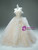 Beige White Tulle Strapless Quinceanera Dress