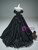 Black Tulle Off the Shoulder Flower Prom Dress