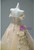 Champagne Tulle Tiers Flower Prom Dress