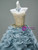 Blue Tulle Strapless Beading Princess Dress