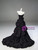Black Pleats Strapless Beading Vintage Dress