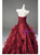 Vintage Burgundy Strapless Flower Quinceanera Dress