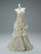 Champagne Pleats Flower Prom Dress