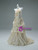 Champagne Pleats Flower Prom Dress