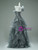 Gray Sequins One Shoulder Flower Prom Dress