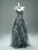 Gray Sequins One Shoulder Flower Prom Dress