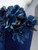 Navy Blue Strapless Appliques Beading Quinceanera Dress