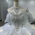 Luxury Tulle Halter Beading Crystal Wedding Dress