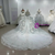 Luxury Tulle Halter Beading Crystal Wedding Dress