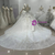 Tulle Sequins Beading Short Sleeve Wedding Dress