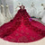 Tulle Sequins Appliques Long Sleeve Wedding Dress