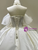 White Satin Strapless Beading Wedding Dress