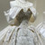 White Satin Beading Crystal Wedding Dress