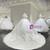 White Satin Beading Crystal Wedding Dress
