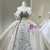 White Satin Beading Crystal Wedding Dress