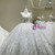 Short Sleeve Beading Sequins Wedding Dress