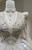 White Long Sleeve V-neck Sequins Beading Wedding Dress