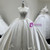 White Satin Strapless Lace Wedding Dress