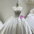 White Satin Strapless Lace Wedding Dress