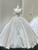 White Satin Short Sleeve Beading Wedding Dress