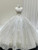 White Tulle Sequins Strapless Beading Wedding Dress