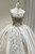 White Satin Beading Crystal Wedding Dress