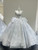 Tulle Sequins Short Sleeve Beading Wedding Dress