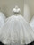 White Sequins Tulle Off the Shoulder Wedding Dress