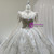 White Sequins Long Sleeve Beading Wedding Dress
