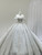 White Sequins Off the Shoulder Crystal Wedding Dress