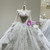 White Long Sleeve V-neck Sequins Wedding Dress