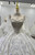 White Tulle Sequins Long Sleeve Wedding Dress