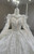 White Sequins Long Sleeve Beading Wedding Dress