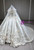 White Satin Strapless 3D Flower Wedding Dress