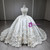White Satin Strapless 3D Flower Wedding Dress