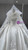 White Satin Strapless 3D Flower Wedding Dress